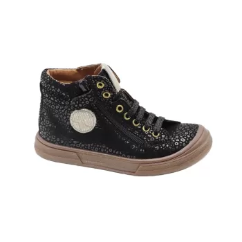Chaussures montantes fille à lacets, pointures 26 27, en cuir
