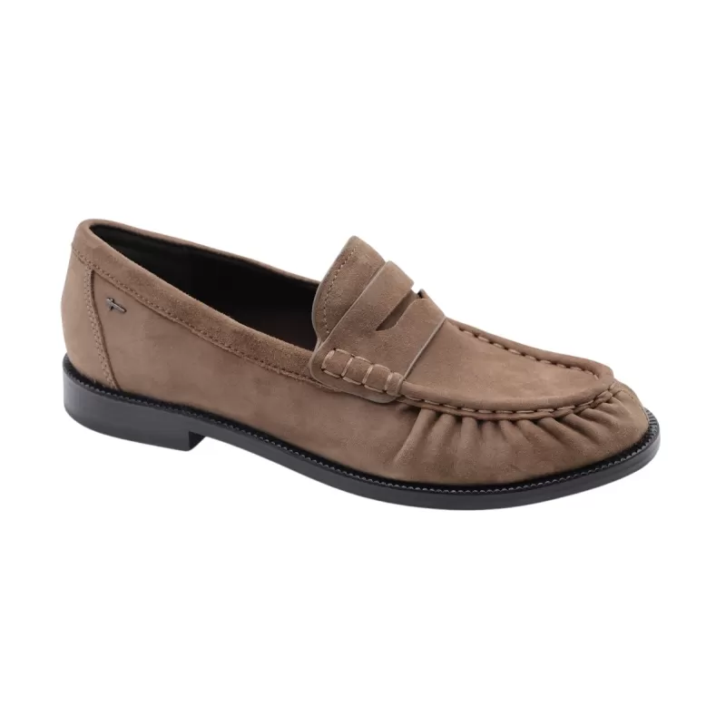 Mocassins taupe en nubuck