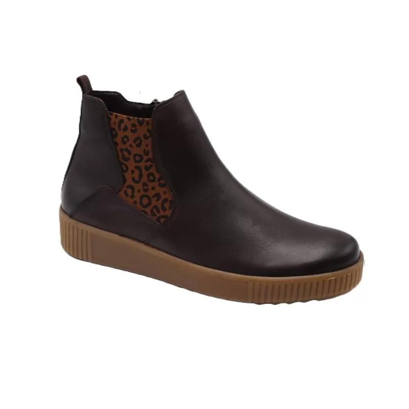 R7994-27 Remonte chelsea boots marron en cuir lisse
