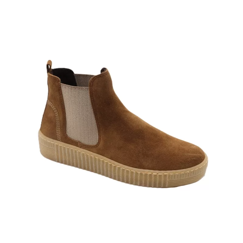 Chelsea Boots 8013.02.002 Gabor camel en cuir suede
