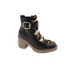 Bottines noires Etivey Coco et Abricot à talon