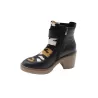 Bottines noires Etivey Coco et Abricot à talon