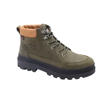 Chaussures Troopercuff Palladium olive à lacets