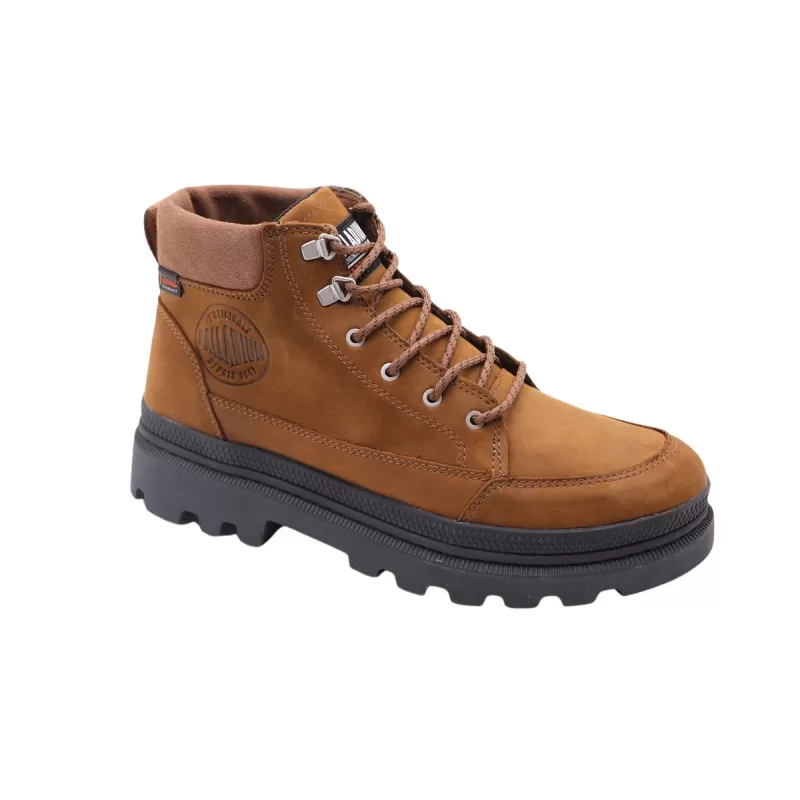 Chaussures Troopercuff Palladium camel à lacets